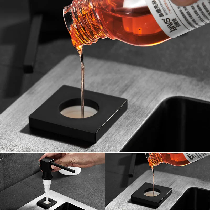 Black Stainless steel Liquid Soap Dispenser