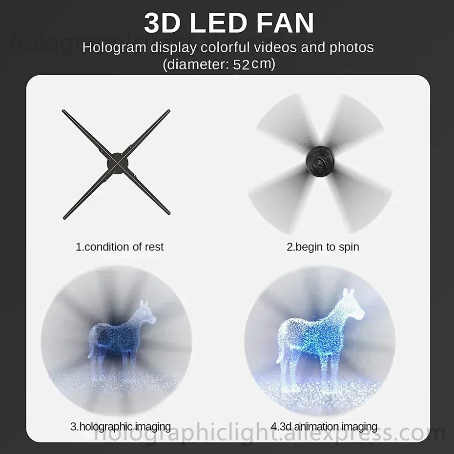 3D HD Hologram Fan Projector